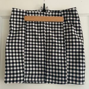 Free People Modern Femme Bodycon Gingham Mini Skirt